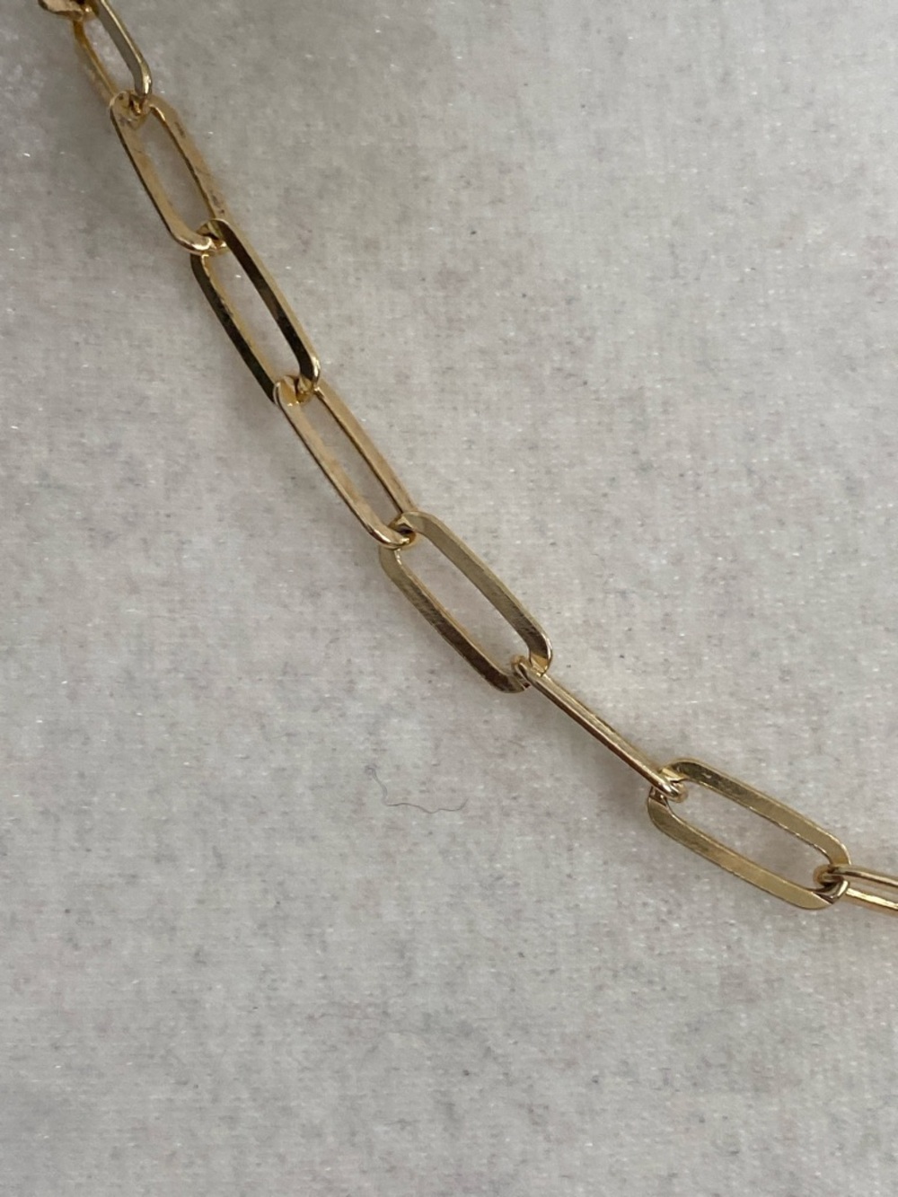 Gold Plated 925 Sterling Silver Paperclip Chain Necklace Made in Italy - Picture 5 of 9